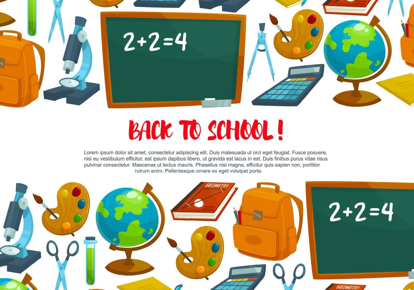 Welcome back to school banner design vector