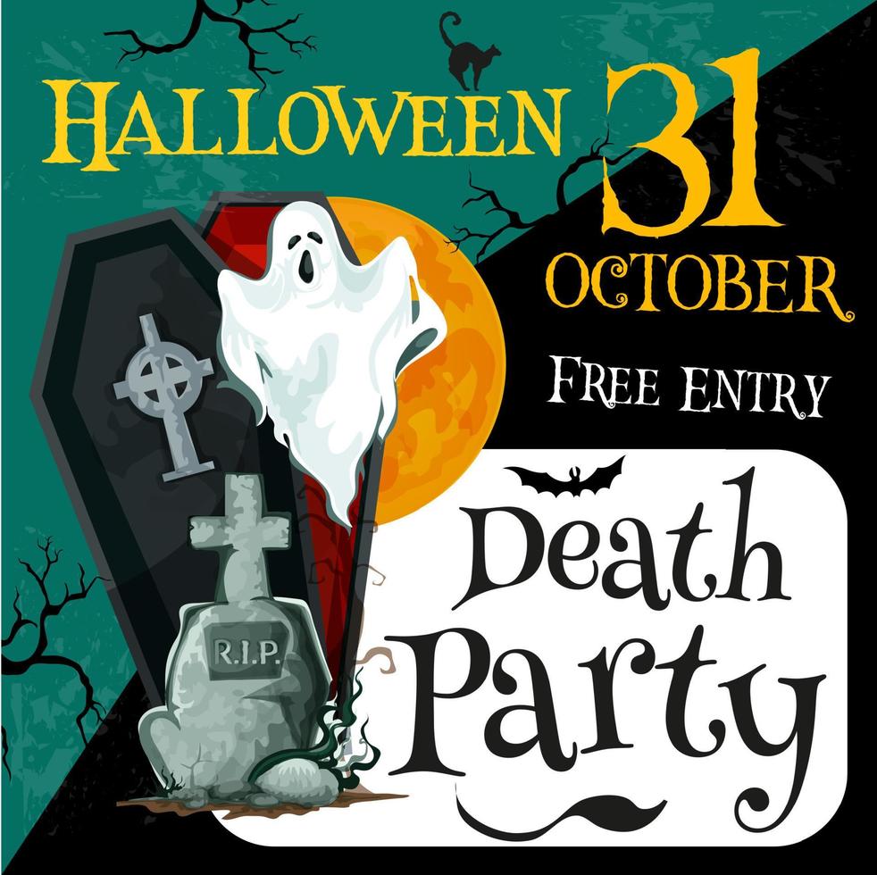 Halloween party invitation vector poster