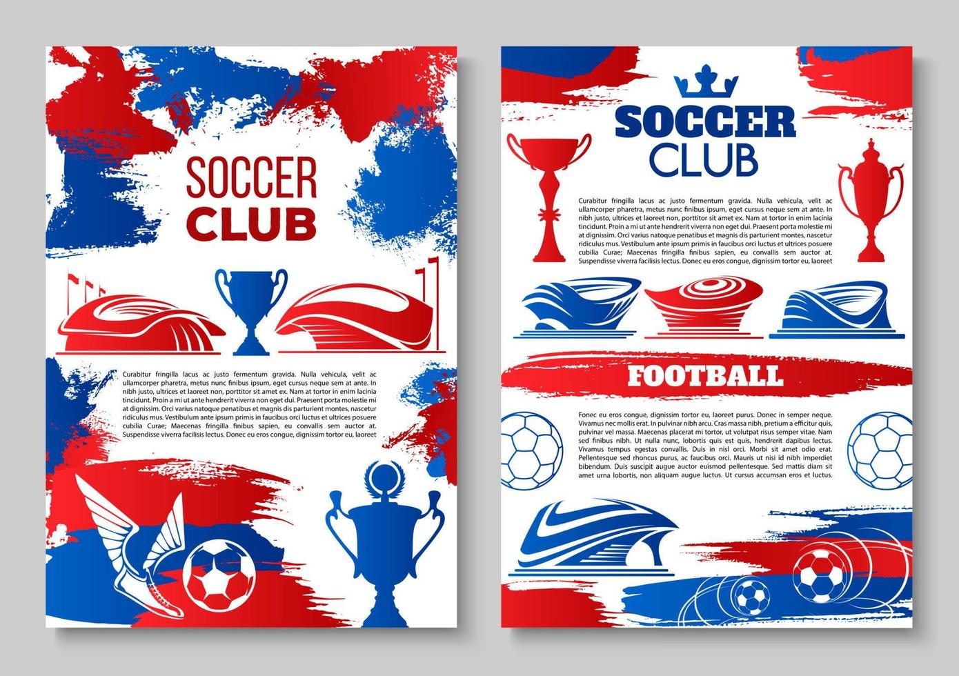Soccer team or football club vector posters