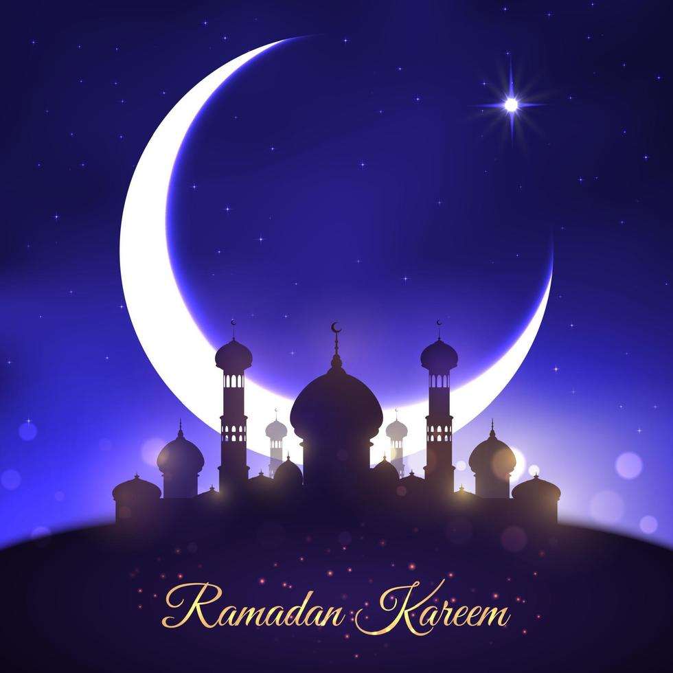 Vector greeting for Ramadan Kareem Muslim holiday