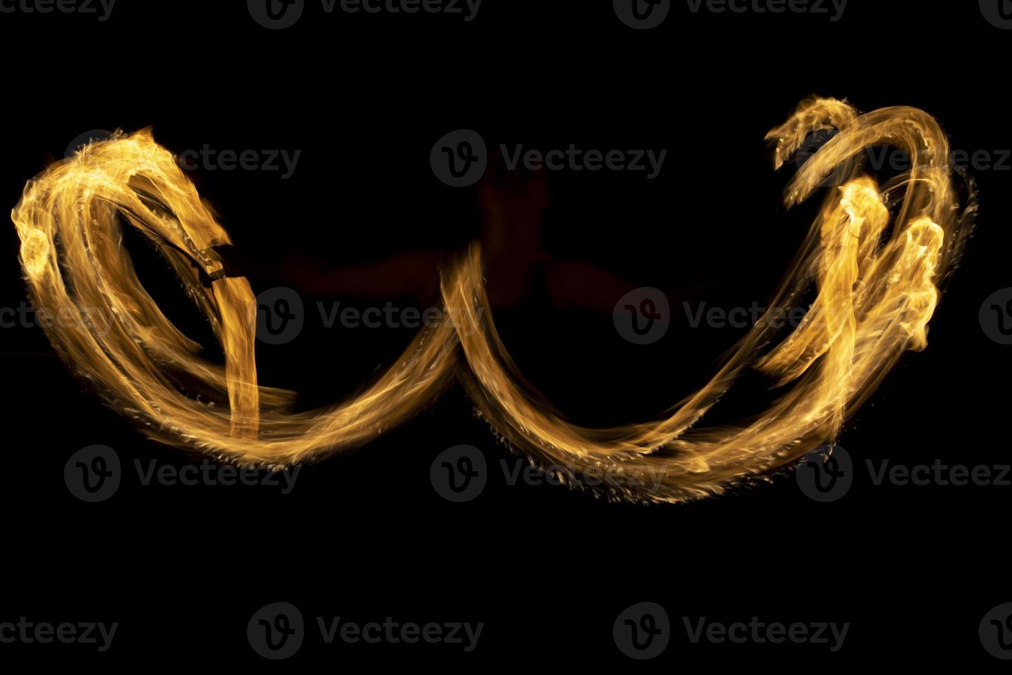 Fire on black background. Lines of flame. Fuel combustion. photo