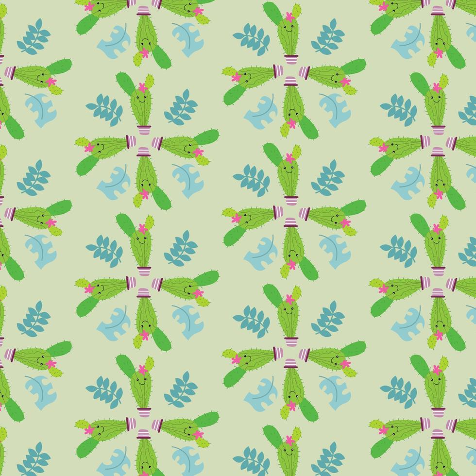 cute plant pattern vector