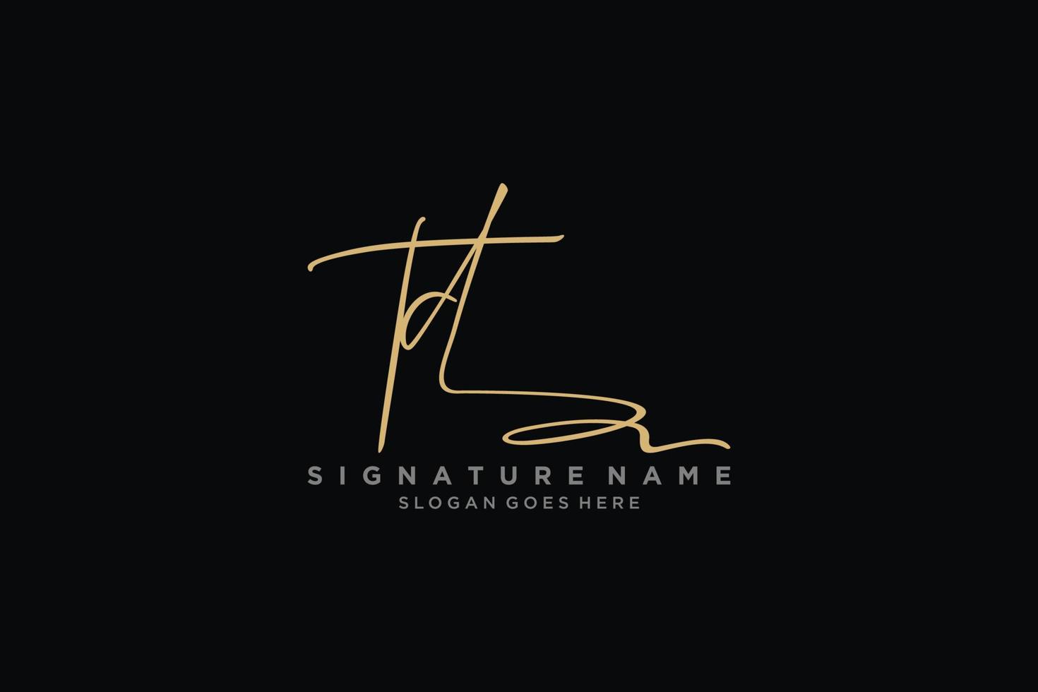 Initial TD Letter Signature Logo Template elegant design logo Sign Symbol template vector icon