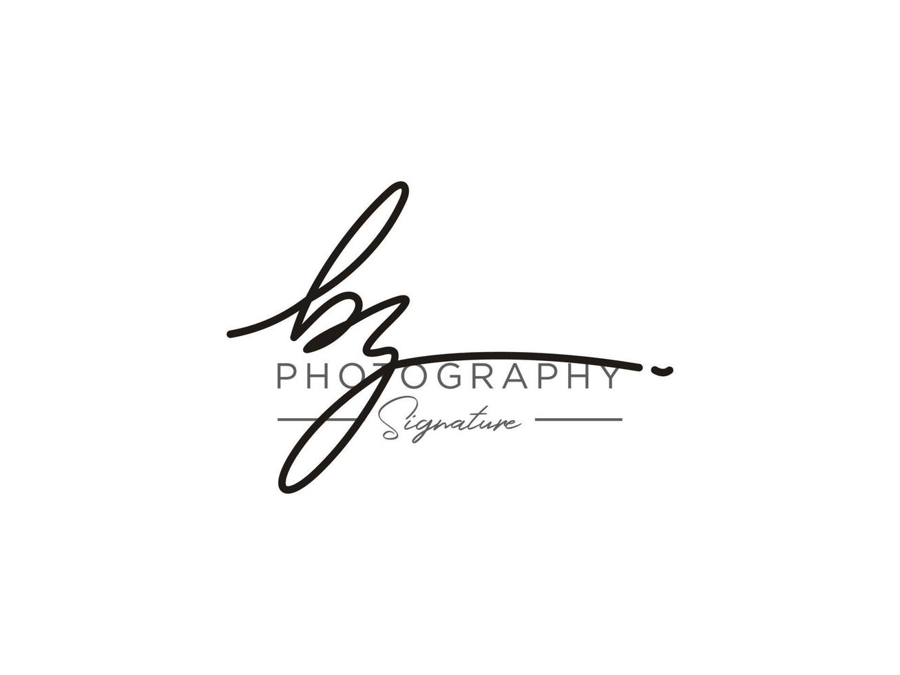 Letter BZ Signature Logo Template Vector