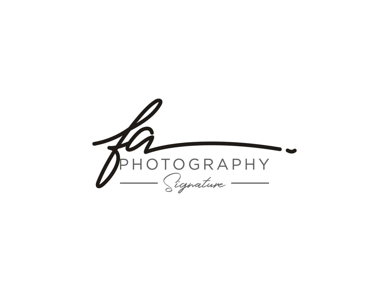 Letter FA Signature Logo Template Vector