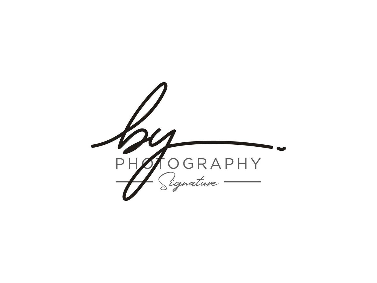 Letter BY Signature Logo Template Vector