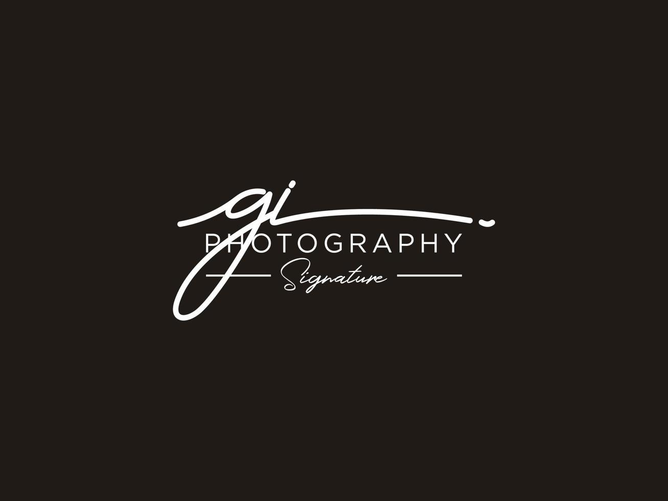 Letter GI Signature Logo Template Vector 13057834 Vector Art at Vecteezy