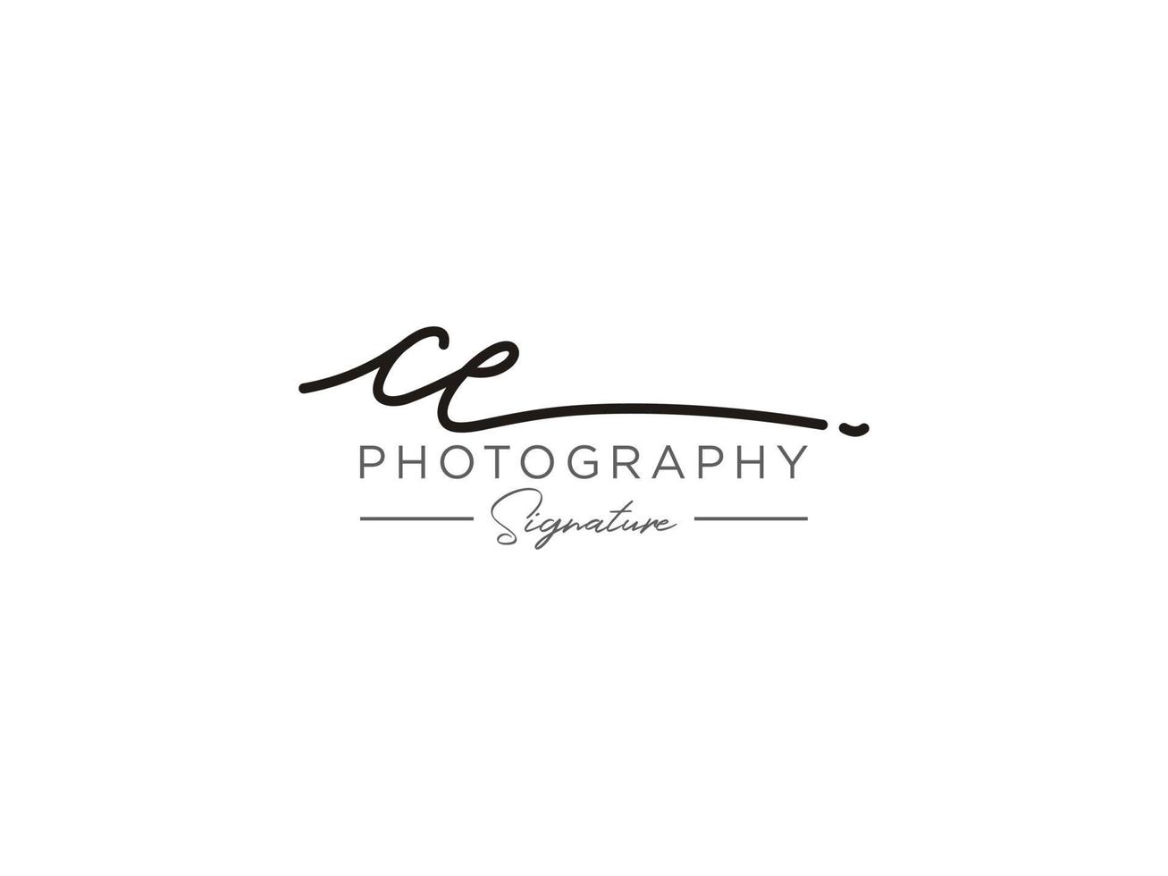 Letter CE Signature Logo Template Vector