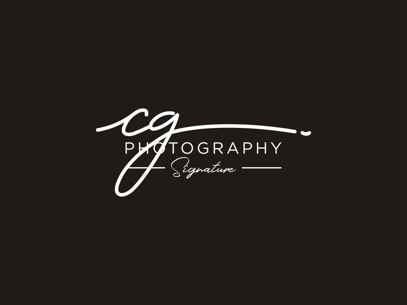Letter CG Signature Logo Template Vector