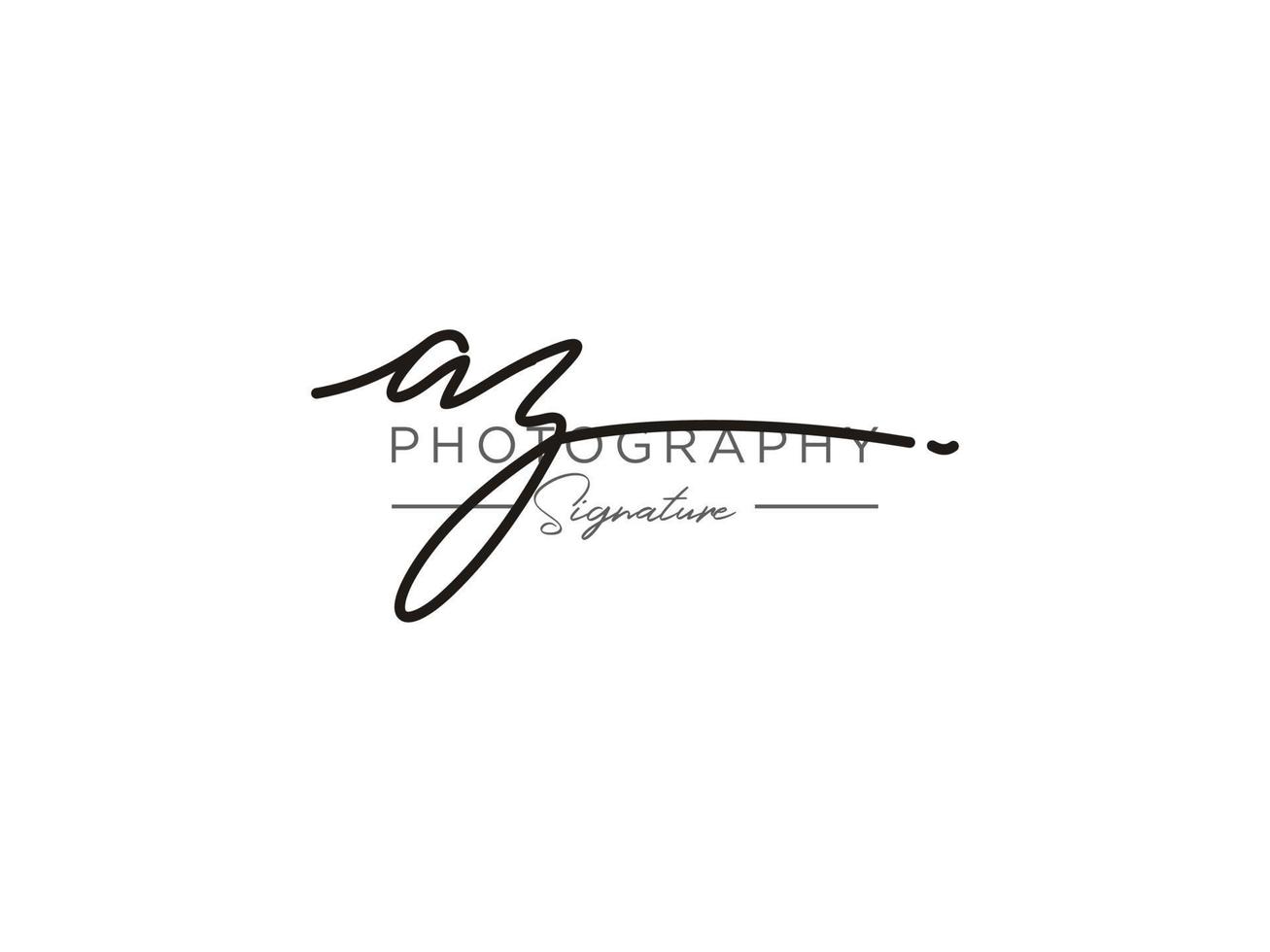 Letter AZ Signature Logo Template Vector