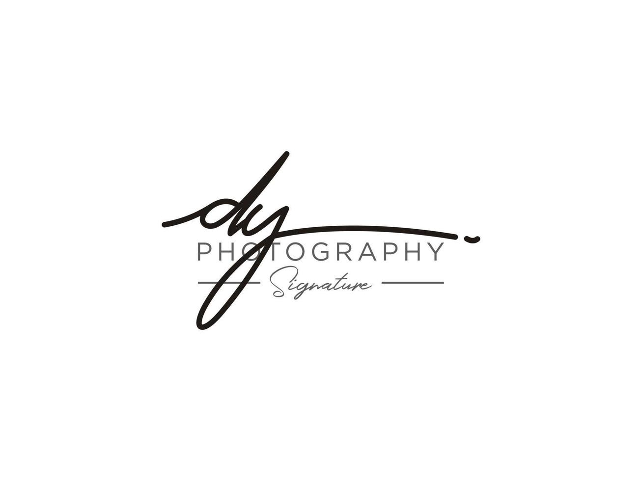 Letter DY Signature Logo Template Vector