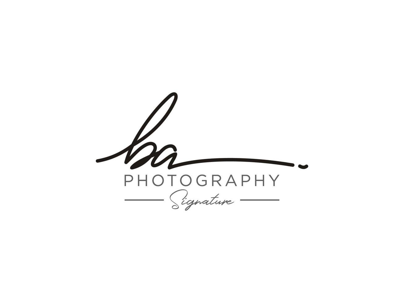Letter BA Signature Logo Template Vector