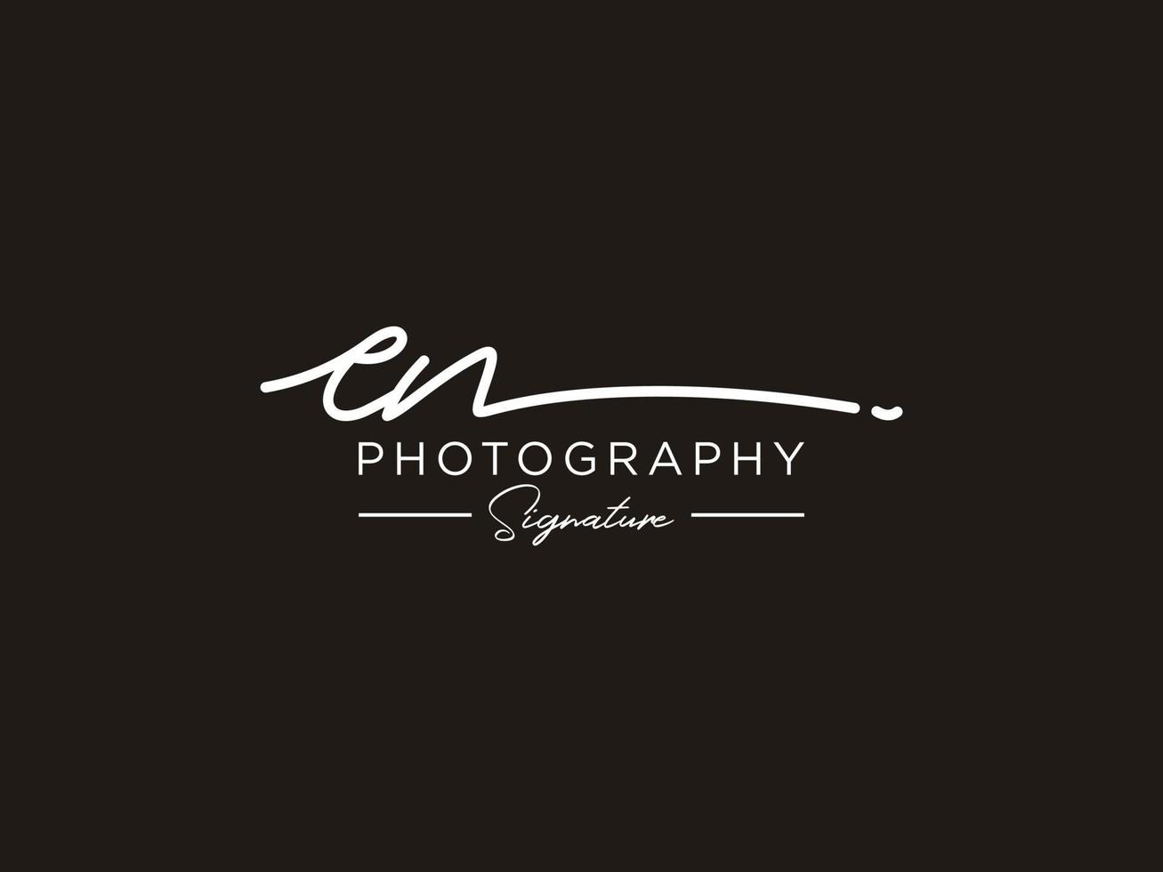 Letter EN Signature Logo Template Vector