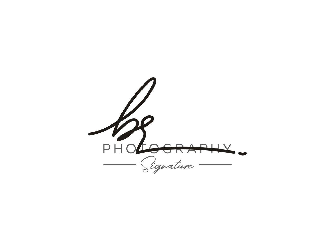 Letter BR Signature Logo Template Vector