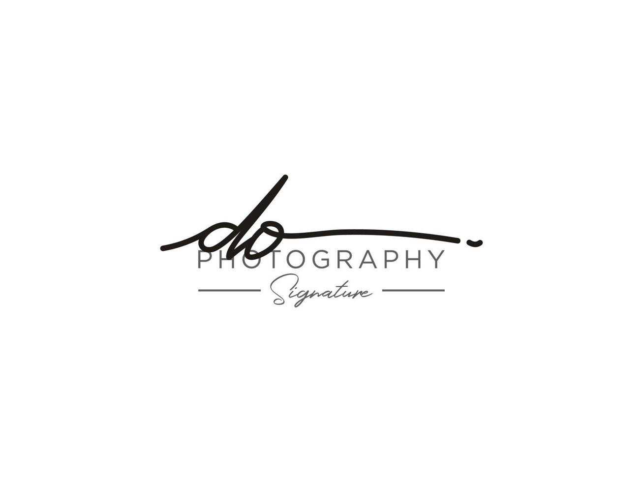 Letter DO Signature Logo Template Vector