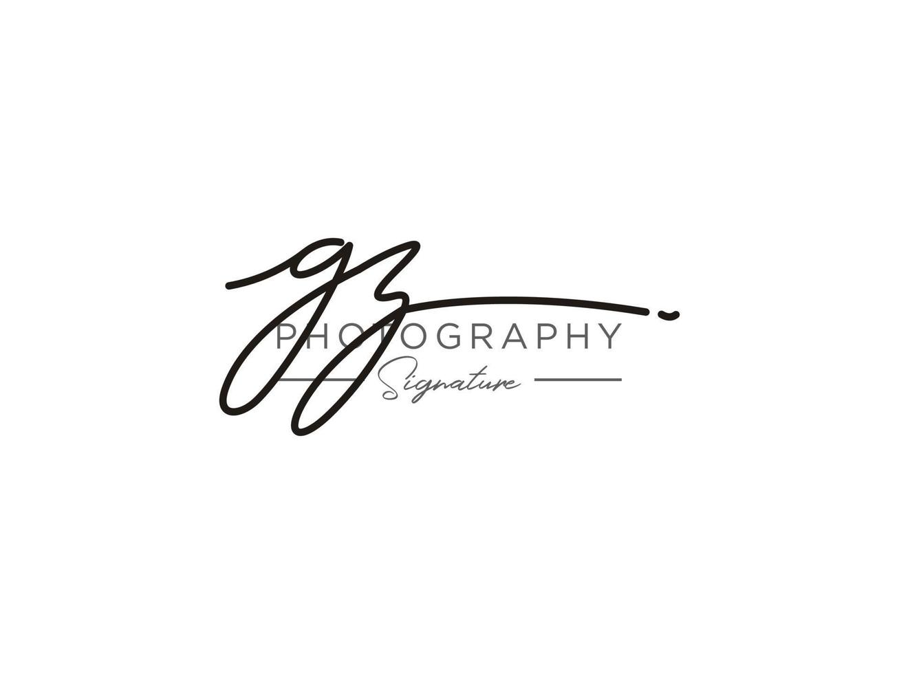 Letter GZ Signature Logo Template Vector