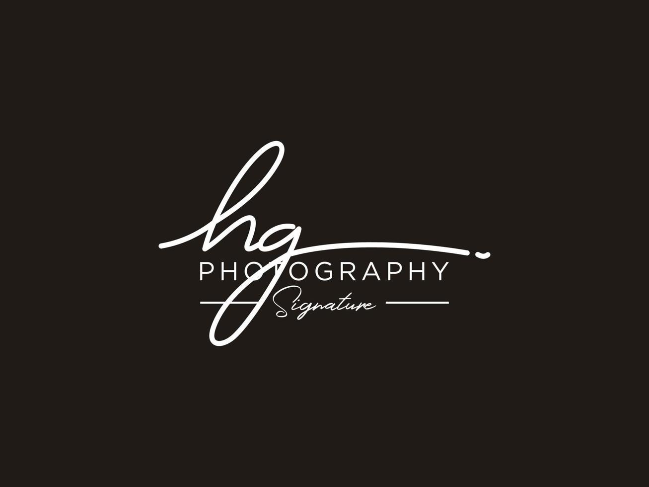 Letter HG Signature Logo Template Vector