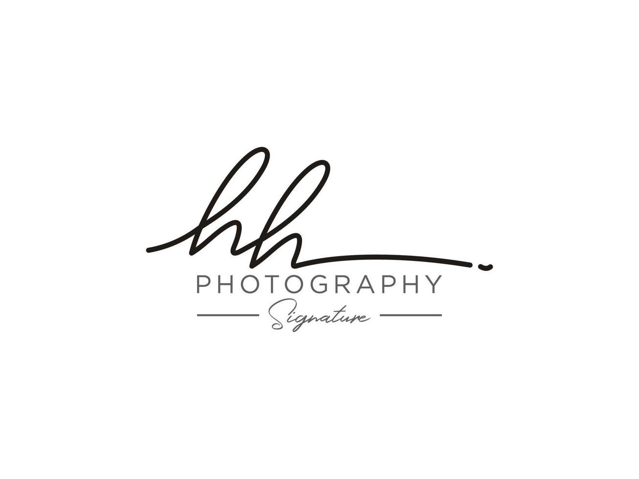 Letter HH Signature Logo Template Vector