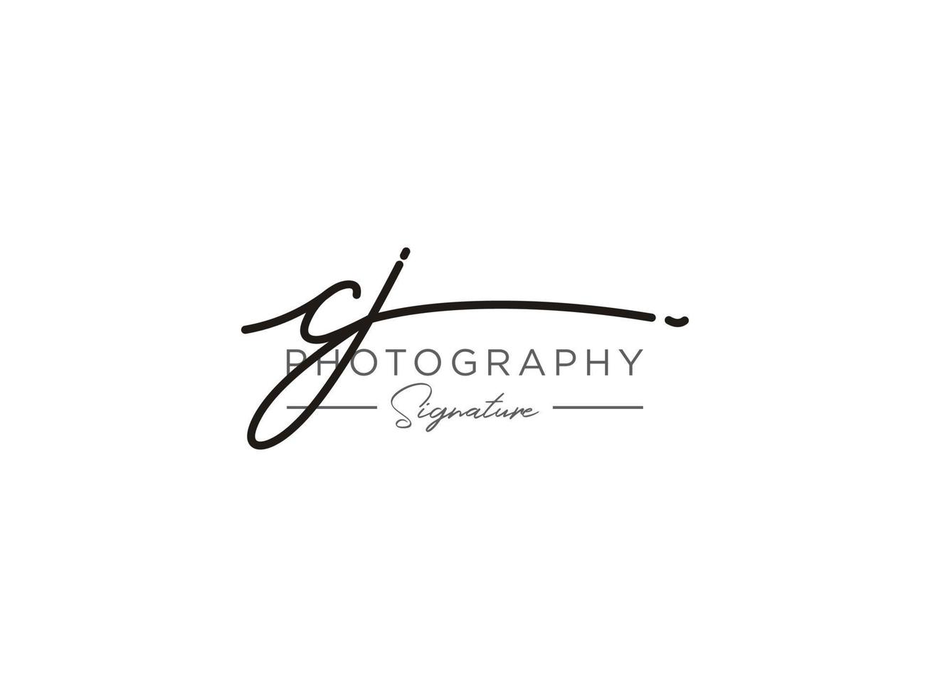 Letter CJ Signature Logo Template Vector