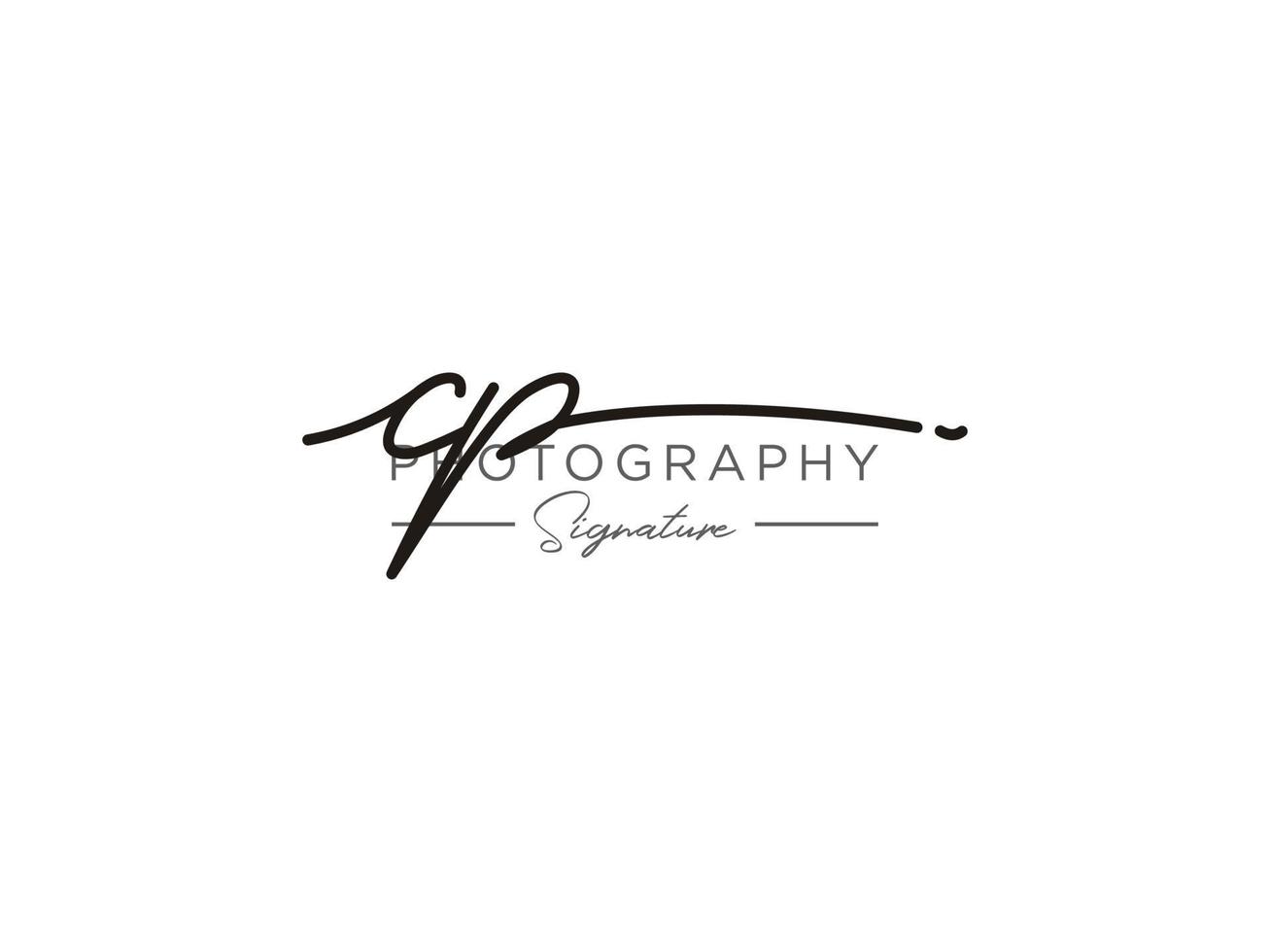 Letter CP Signature Logo Template Vector