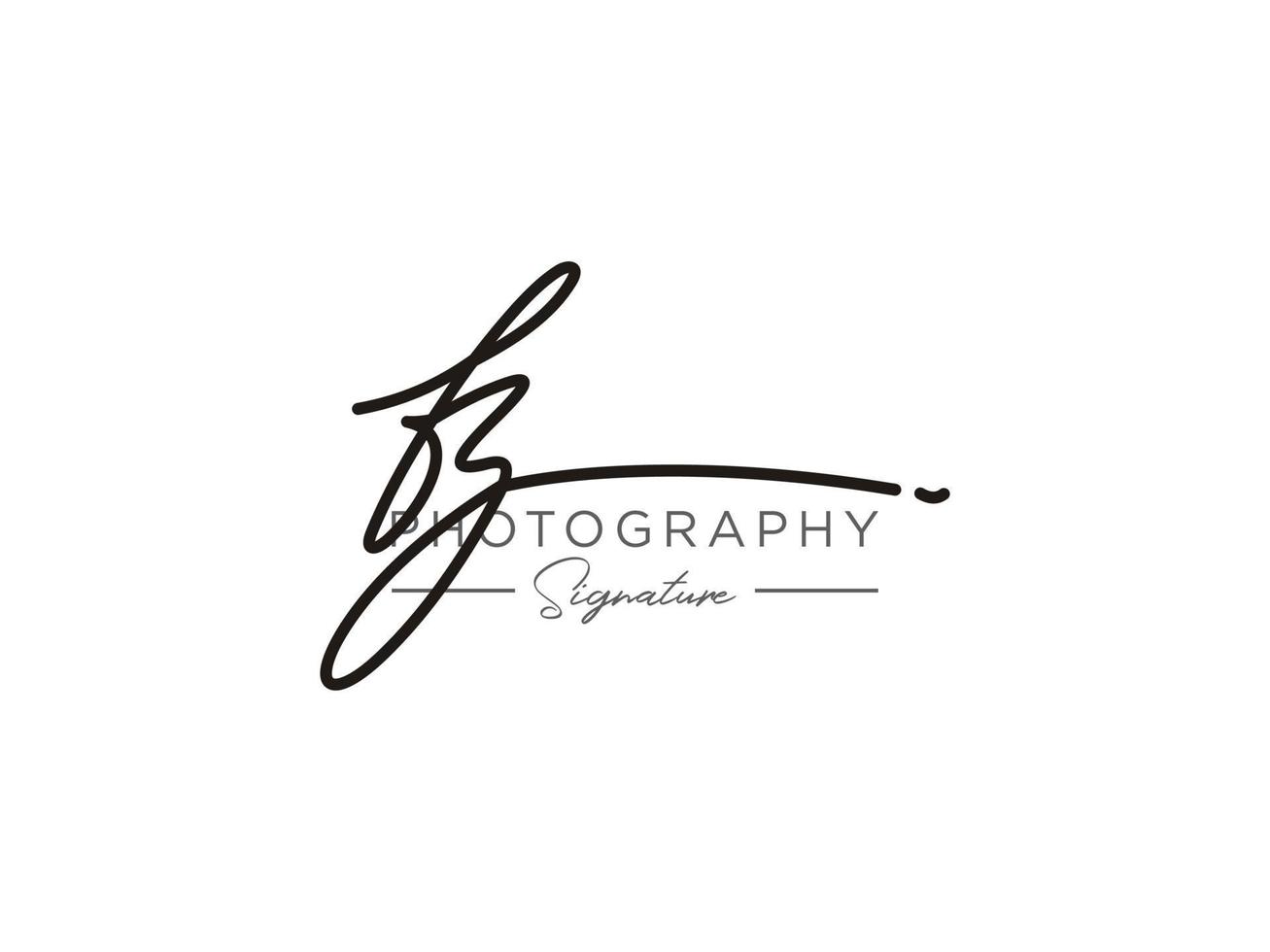 Letter FZ Signature Logo Template Vector