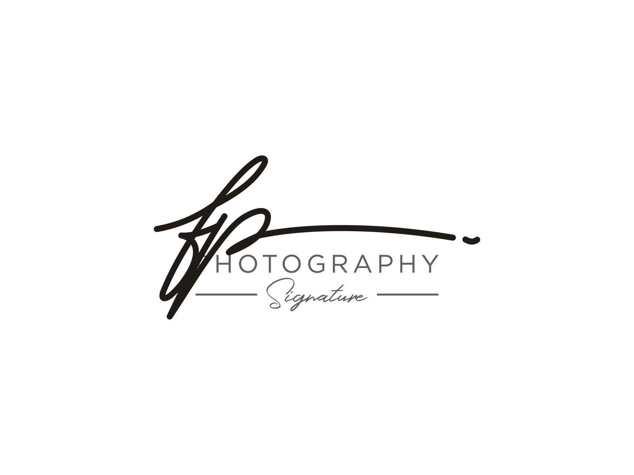 Letter FP Signature Logo Template Vector