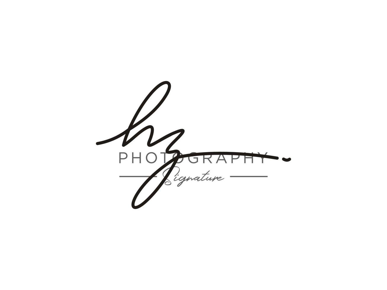 Letter HZ Signature Logo Template Vector 13058042 Vector Art at Vecteezy