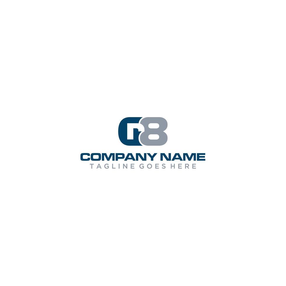 Gr8 Initial Logo Sign Design . vector