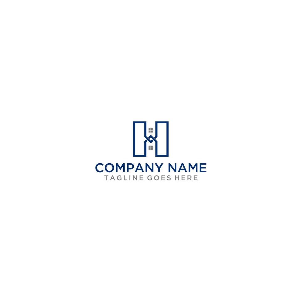 Initial H and Home Logo Sign Design vector