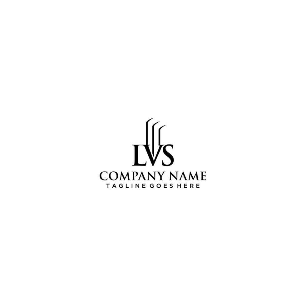 LVS Apart Initial Logo Sign Design vector