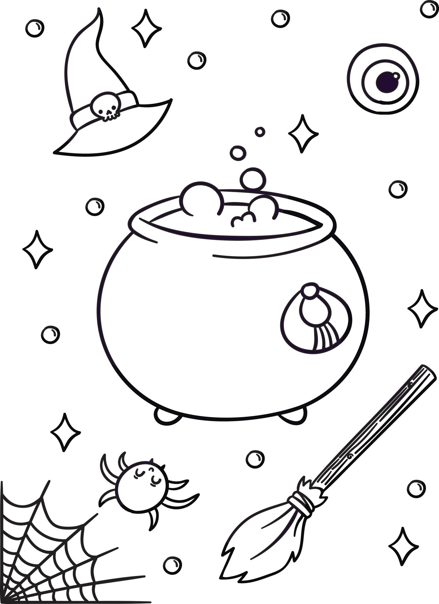 Halloween Line Art And Illustrationsd for coloring Pages 13058754 ...