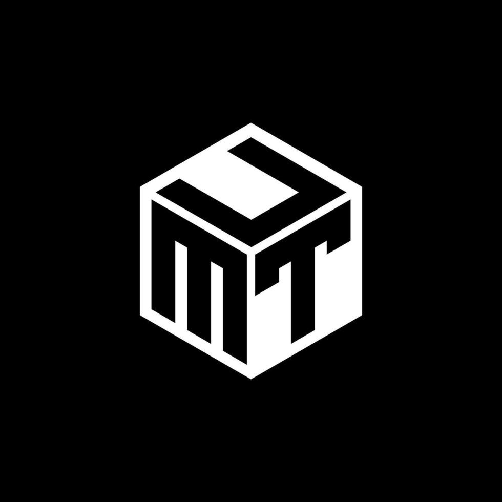 MTU letter logo design with black background in illustrator. Vector logo, calligraphy designs for logo, Poster, Invitation, etc.