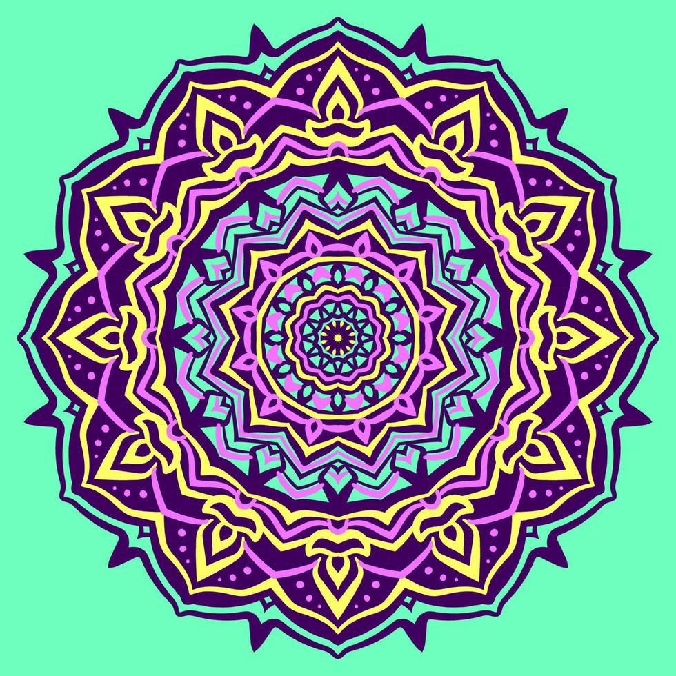 Fondo de textura abstracta de patrón de arte mandala vintage vector