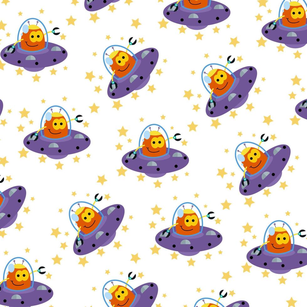 Seamless pattern with cute robot variations perfect for wrapping paper vector