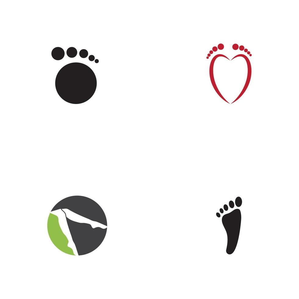 icono de vector de plantilla de logotipo de pie