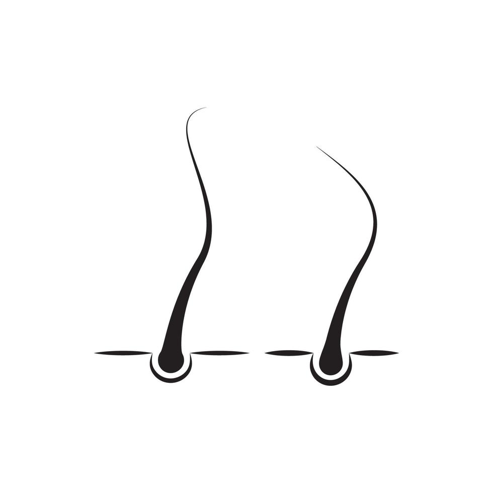 logotipo de diseño de ilustración de vector de icono de cabello