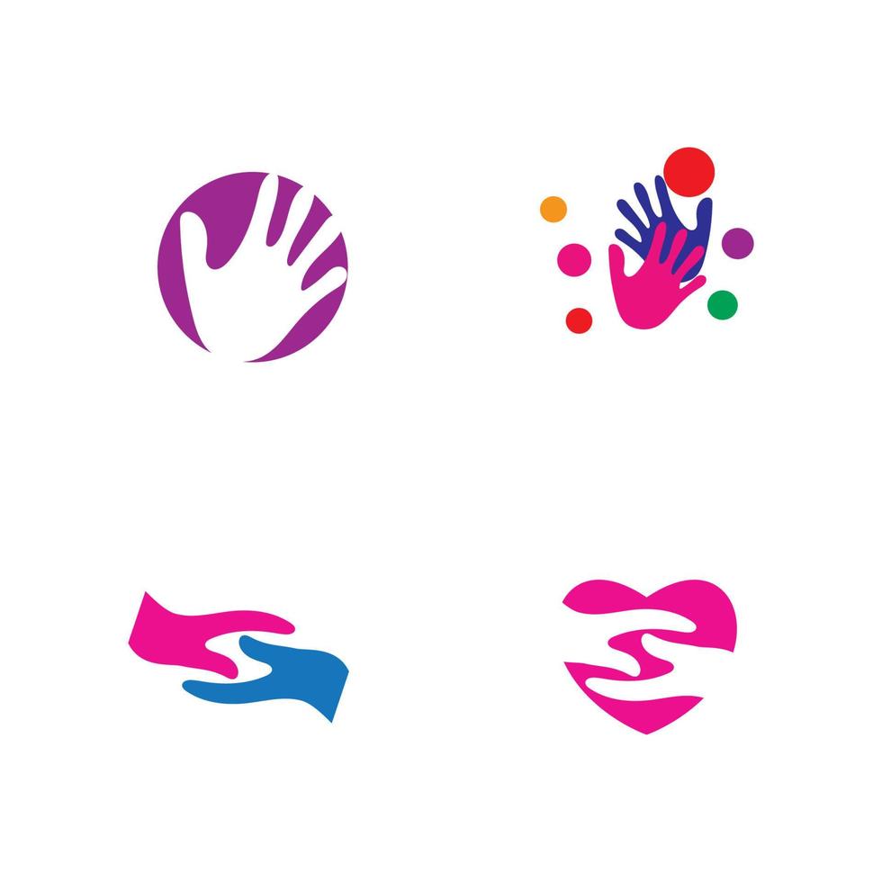 logotipo de diseño de ilustración de vector de icono de mano