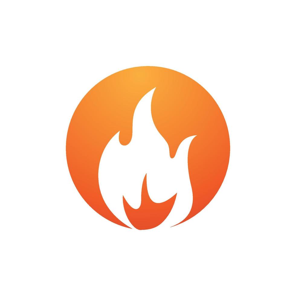 icono de llama diseño vectorial de fuego vector