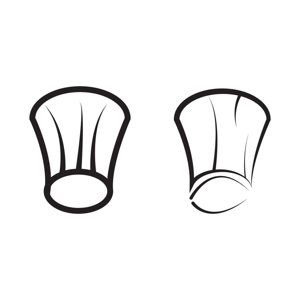 Hat chef logo template vector