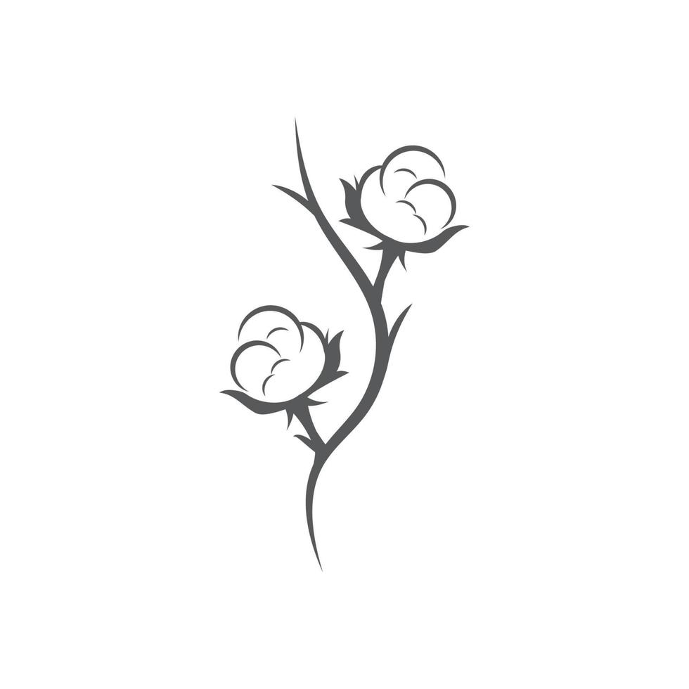 Cotton flower vector icon template
