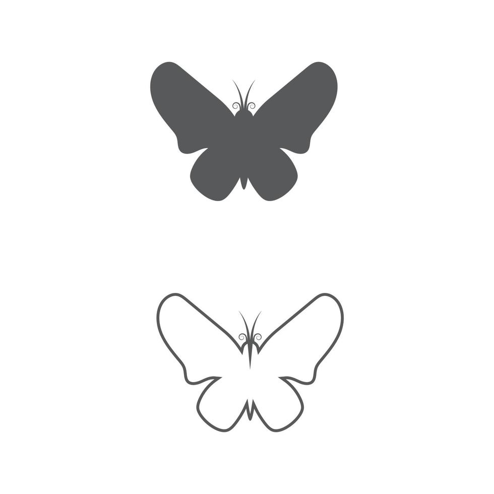 diseño de icono de mariposa de belleza vector