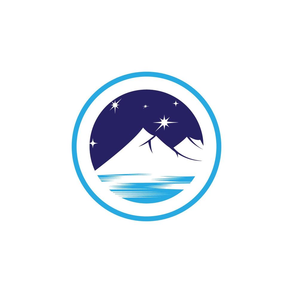 Mountain icon Template Vector