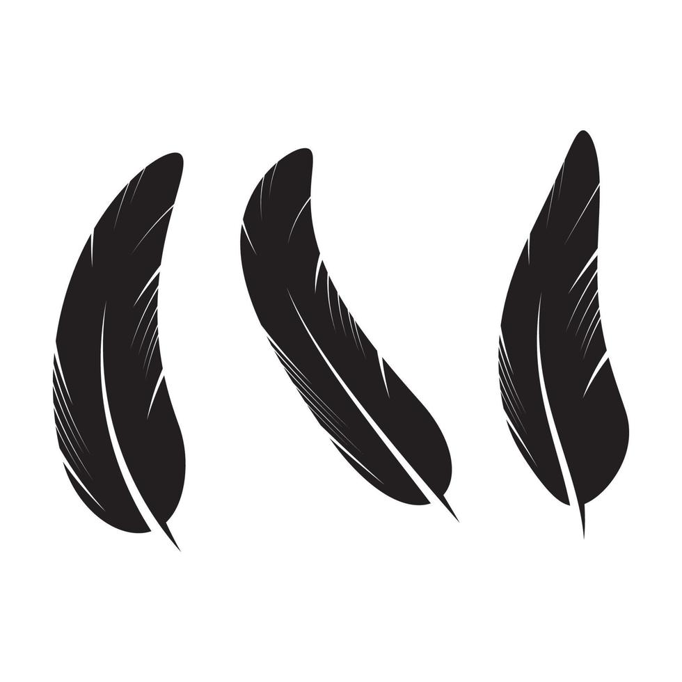 feather icon Vector Illustration design Logo