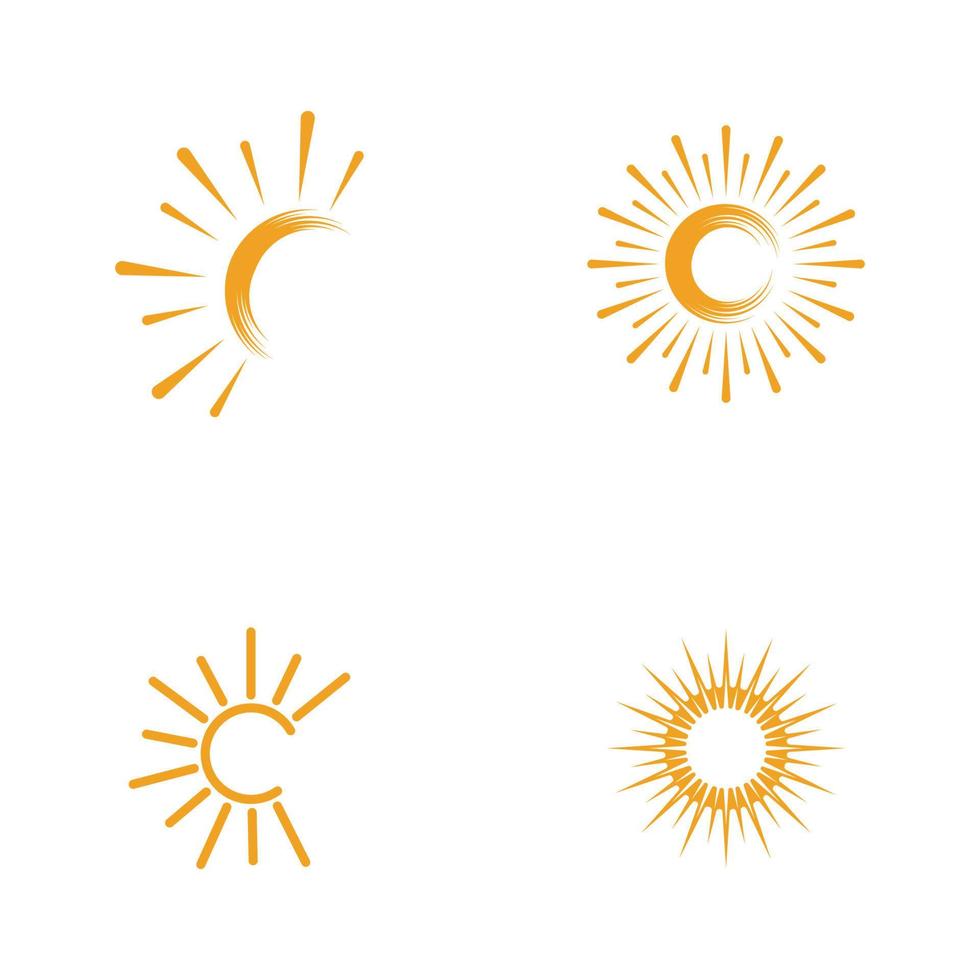 icono de ilustración de vector de sol