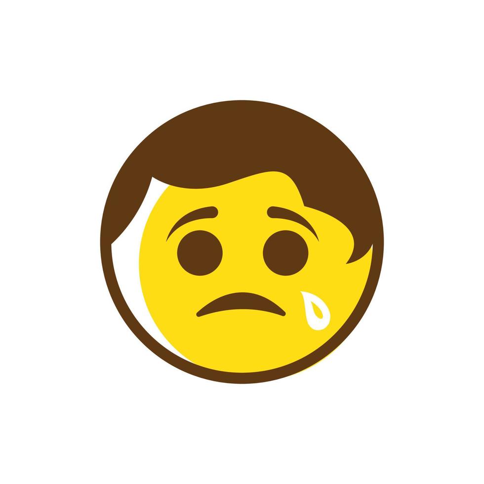 Sad Emotion Vector icon design illustration