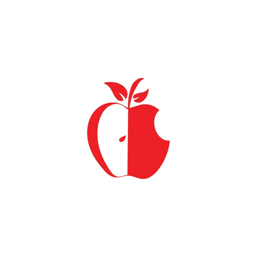 diseño de ilustración de vector de manzana