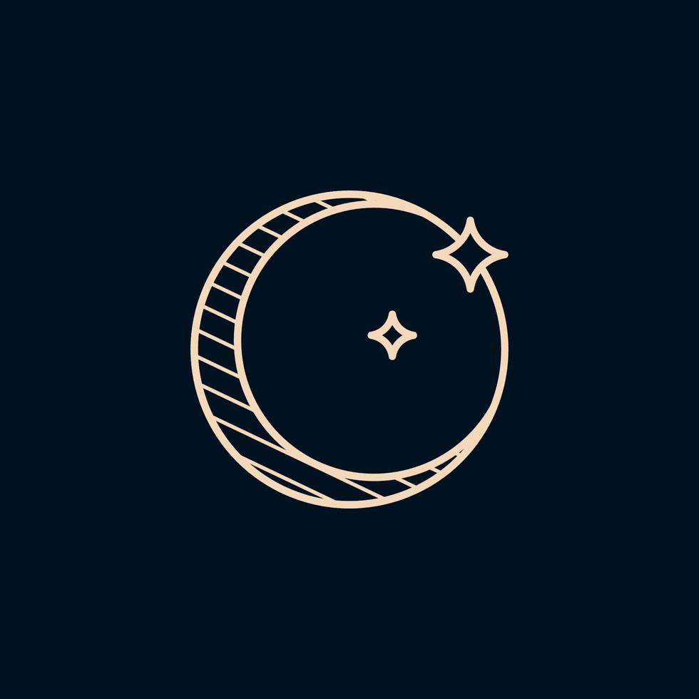 Moon Vector icon design illustration
