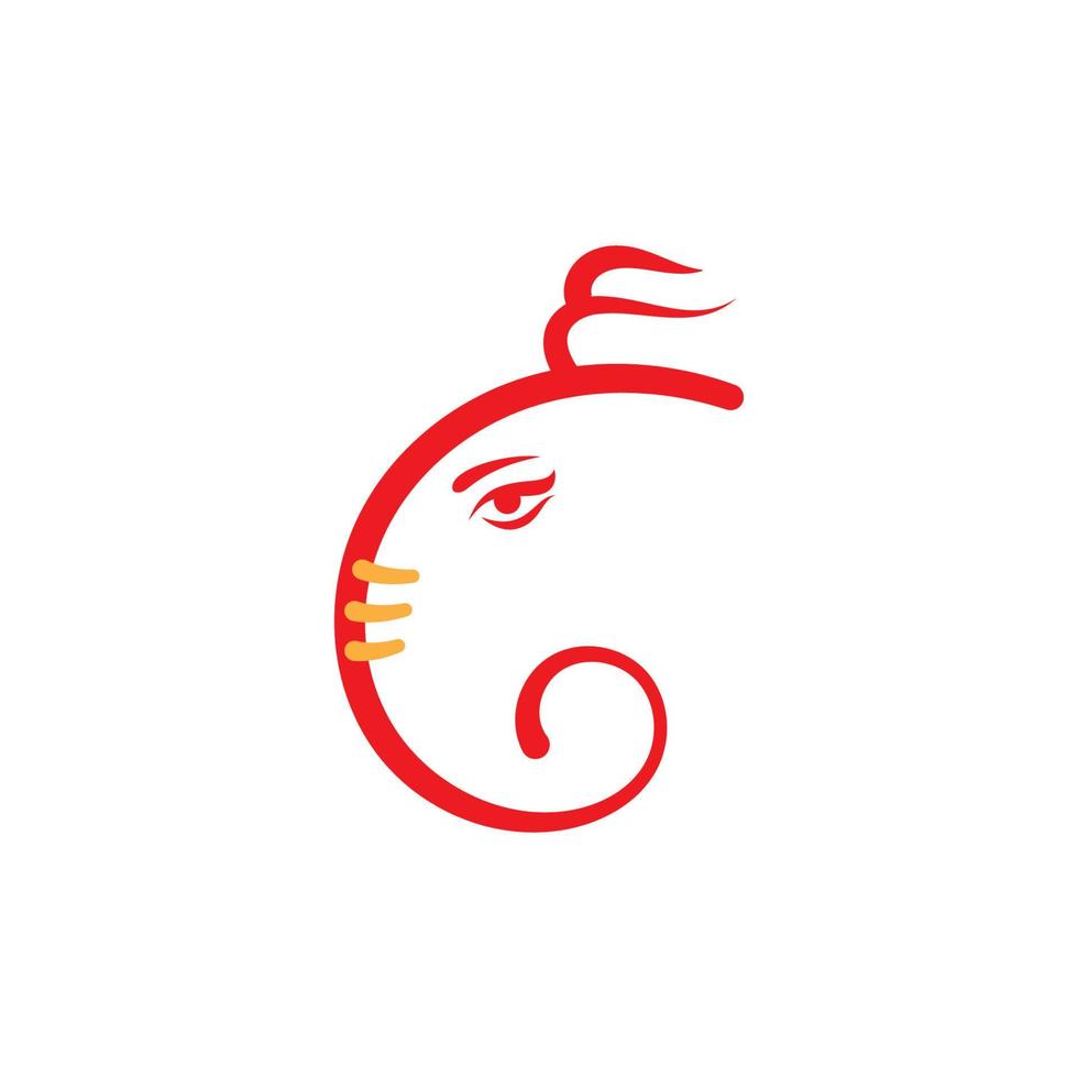 Ganesha Vector icon design illustration