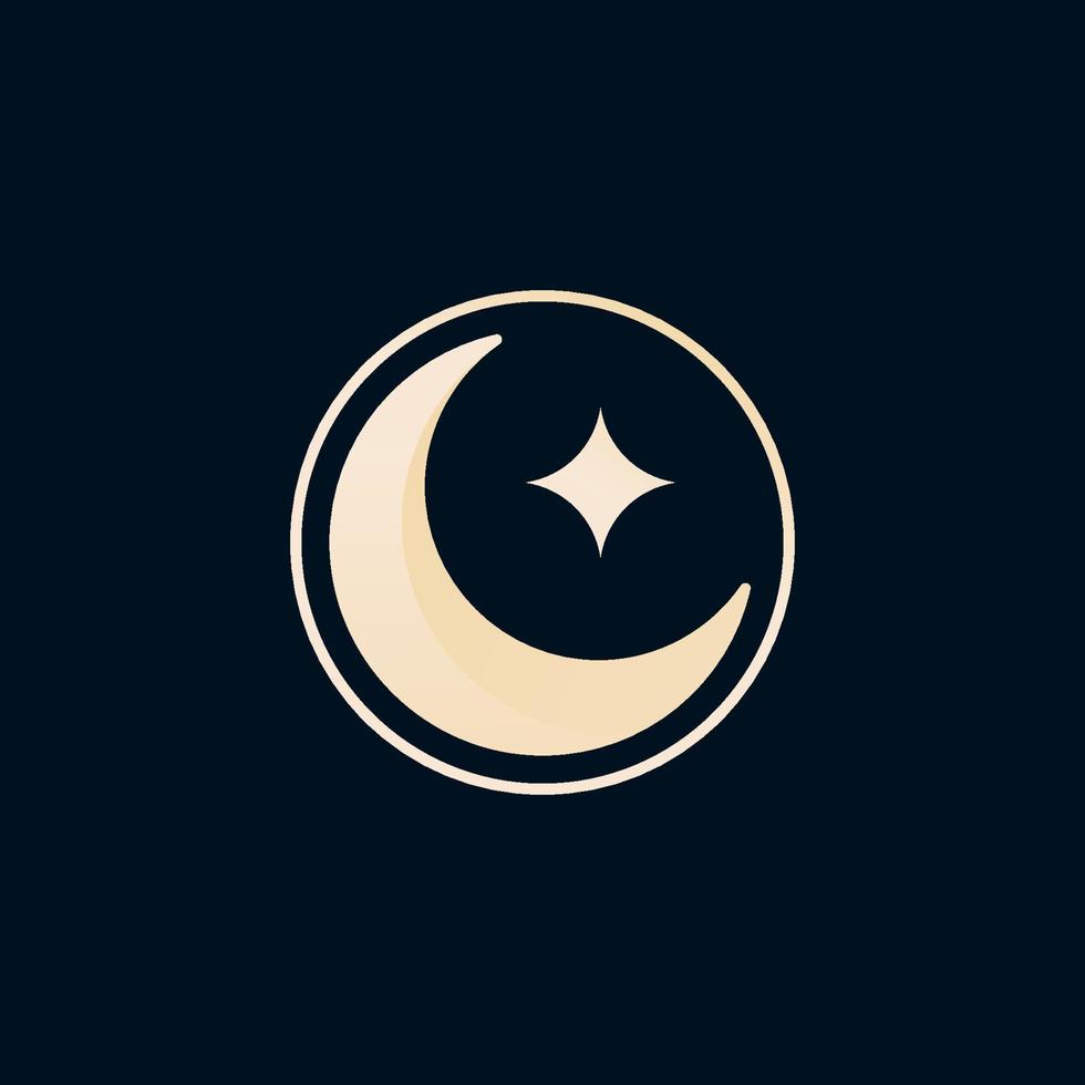 Moon Vector icon design illustration