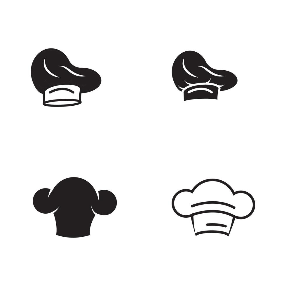 Hat chef logo template vector